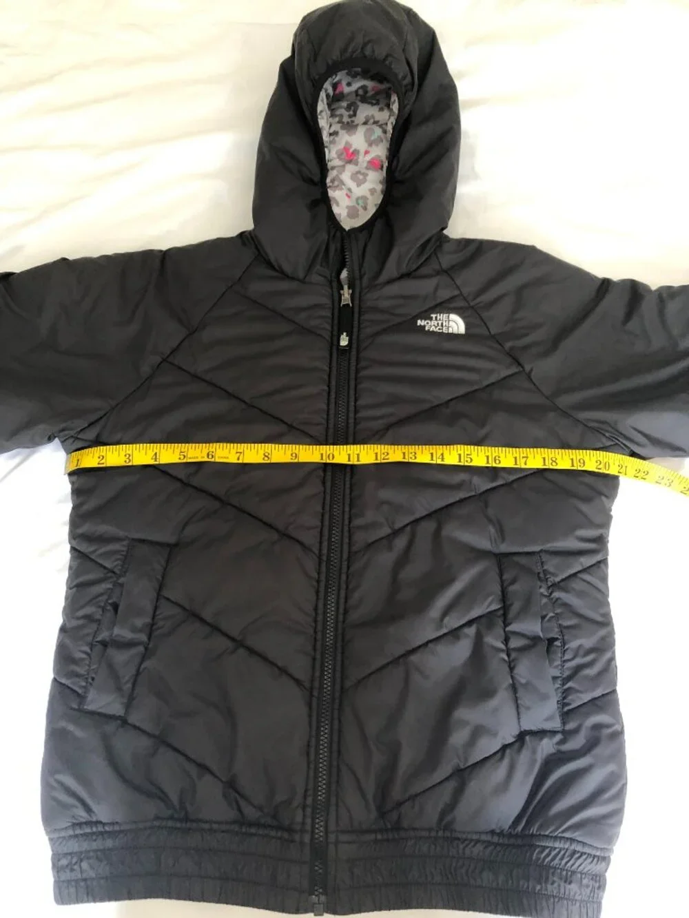 The North Face Reversible Girls Puffer Jacket Black Youth Junior Size XL